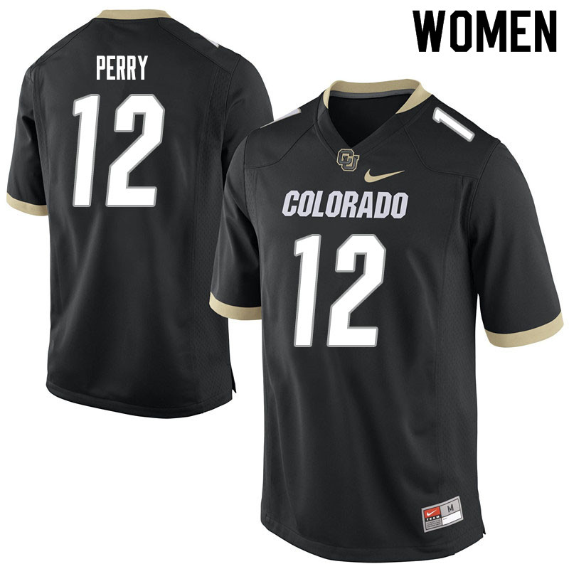 Women #12 Quinn Perry Colorado Buffaloes College Football Jerseys Sale-Black